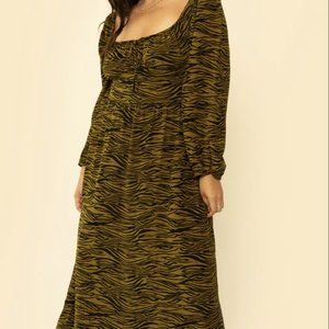 Whimsy + Row, Luca Dress, L, Hunter Zebra